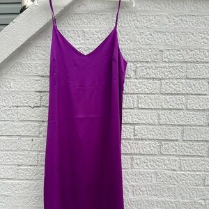 Purple stain midi dress